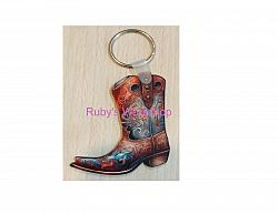 Boot Shape Sublimation MDF Key Fob Blank-