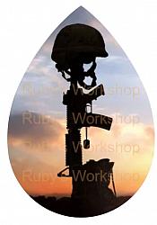 Fallen Soldier Sublimation Earring Design #1-