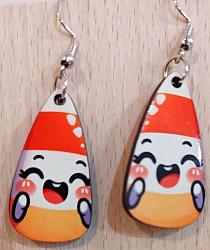 Candy Corn Shape Sublimation Earrings (10 Pairs)-