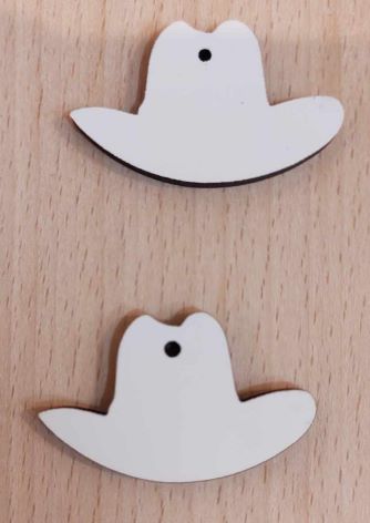 Cowgirl Hat Shape Sublimation Earrings (10 Pairs)-