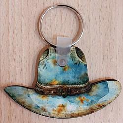 Cowboy Hat Shape Sublimation MDF Key Fob Blank-